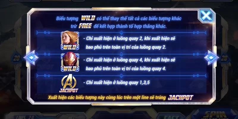 Khám phá các tính năng đặc biệt trong Avengers slot game